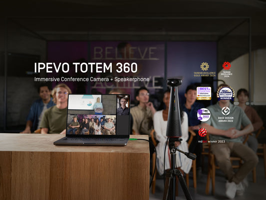 IPEVO TOTEM 360 Caméra De Conférence Immersive à 360° + Haut-parleur