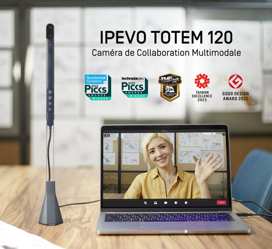 IPEVO lance TOTEM 120, une caméra de vidéoconférence portable pour les modèles de travail hybrides