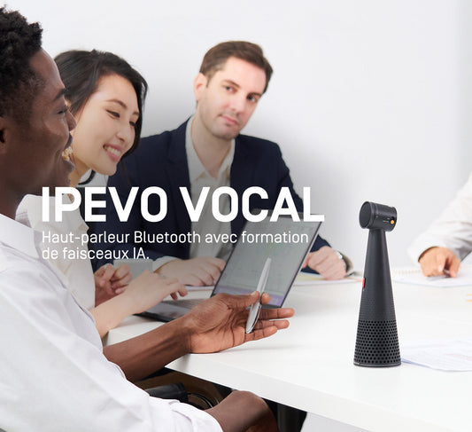 IPEVO lance le haut-parleur Bluetooth IPEVO VOCAL IA à technologie beamforming